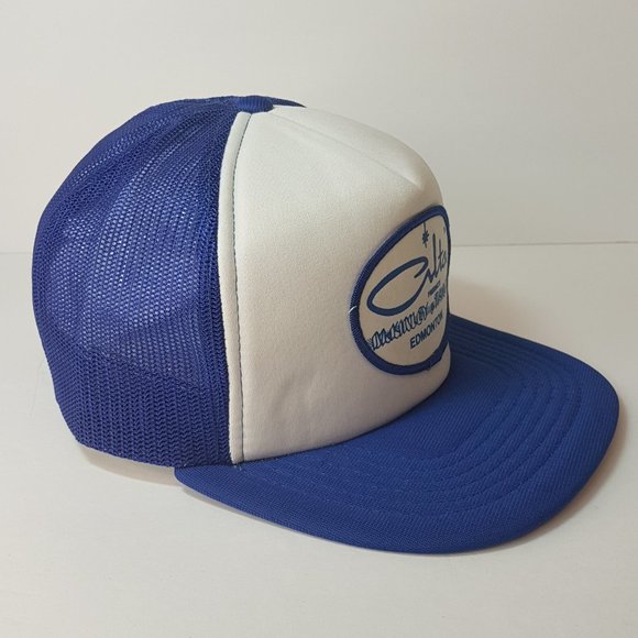 Vintage 80s MckINLEY & Taylor Hat Snapback Trucker Hat Classic Cap Blue Edmonton - Picture 10 of 15